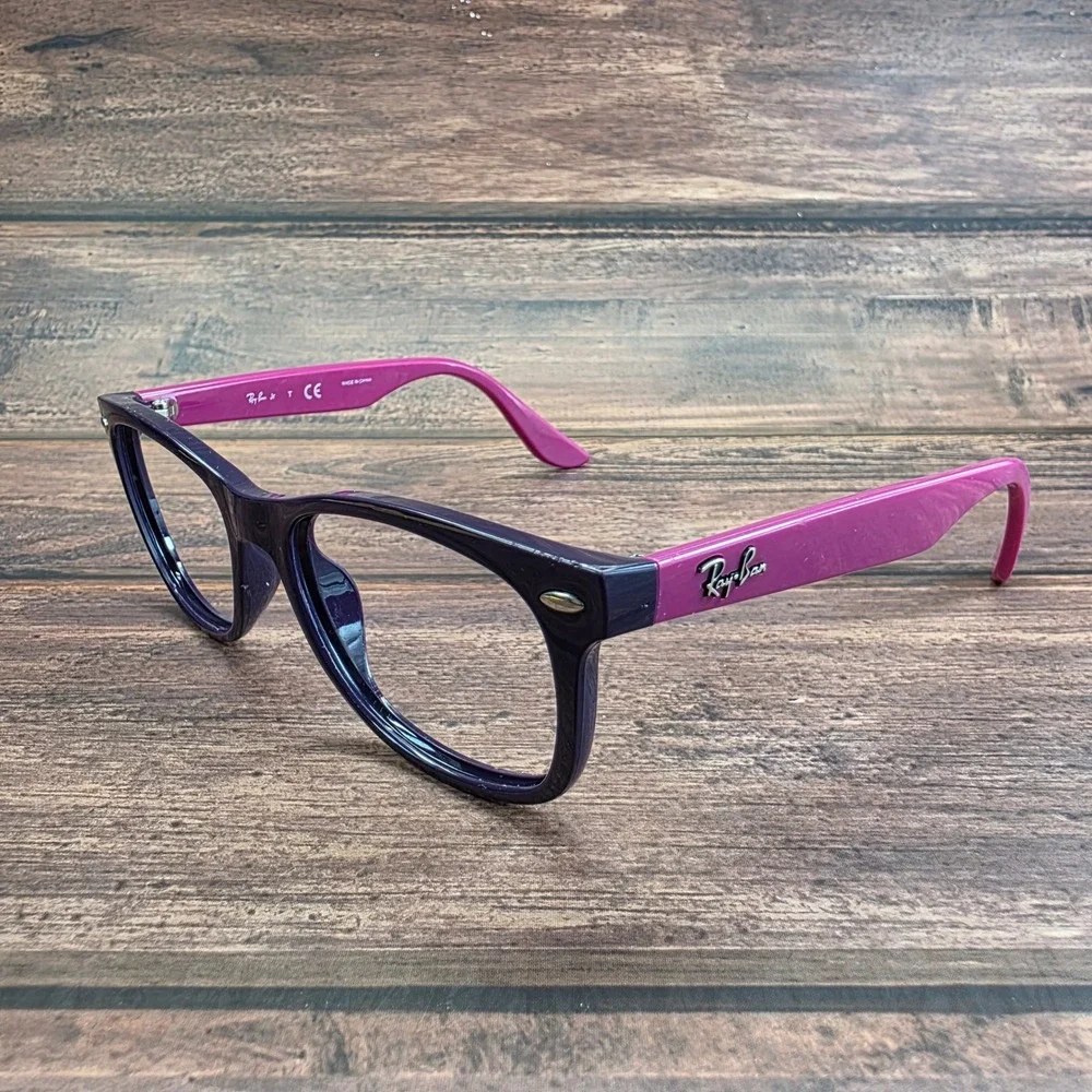 Ray-Ban Junior RJ 9052S 7021/8G Purple Pink Square Eyeglasses 48-16-130